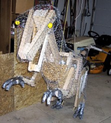 Velociraptor Prop - Chickenwire, Front