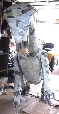 Velociraptor Prop Papre Mache - Front