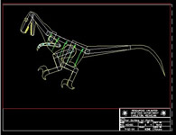 ACAD Drawing of Velociraptor Prop