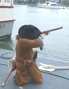 Michael positioned to take a shot