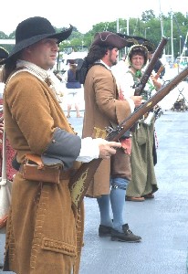 Michael and Jack with their guns at the ready