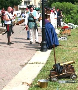 Discussing the morning cannon firing