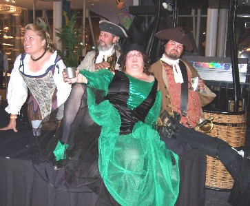 Four pirate couples posing