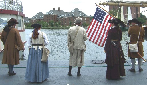 The Archangel gun crew facing the bay