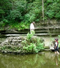 Michael looking down at Brandon