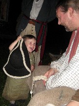 Pip showing Michael Mark's hat