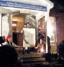 Nathan holding a Paynetown map