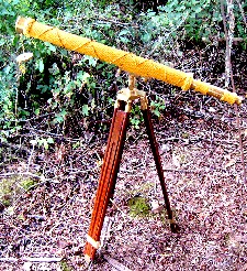 Bosun Carl's ropework on a telescope
