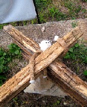 Lob in split rail fence