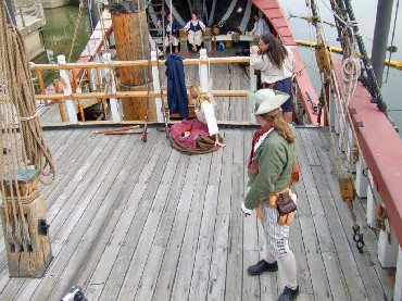Michael Bagley on the Quarterdeck of the Santa Maria