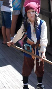 Little Jackie Sparrow with a pike