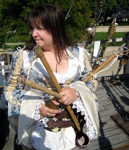 Trish with all the deck gun implements