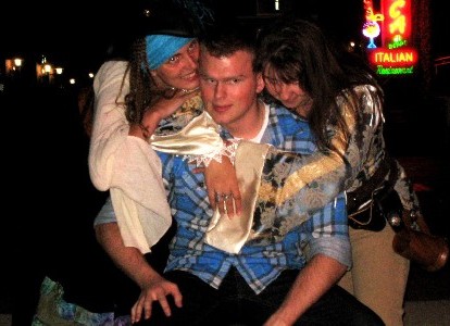 Army guy thinking he is really hot with Rosabella and Trish