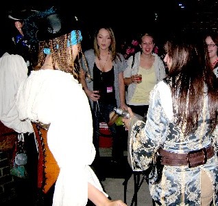 Bachelorette party girls drinking something called a Swedish Fish