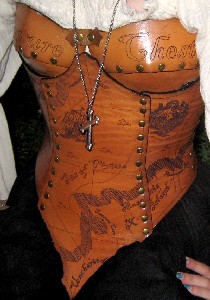 Embossed leather bodice of the great lakes