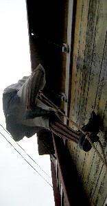 Alex climbing from bottom