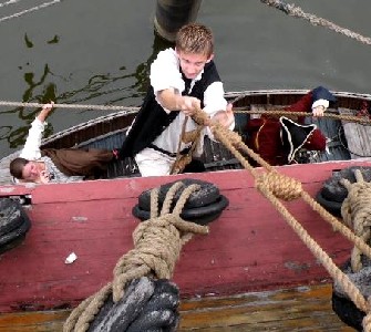 Alex climbing from top