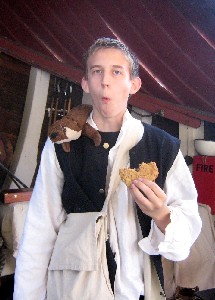 Alex eating a cookie