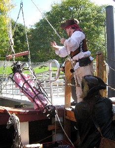 Smitty putting up Becky in her gibbet 2