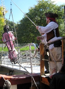 Smitty putting up Becky in her gibbet 3