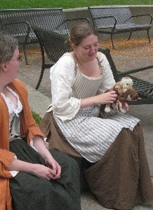 Kate with Lob and Ferret