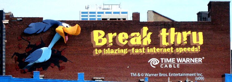 An advertisement featuring Road Runner