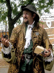 Shannon with his mini-cannon 1