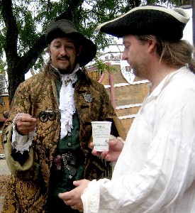 Shannon with his mini-cannon 3 and Michael