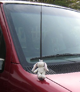 The Thatcher's disturbing rabbit antenna ornament