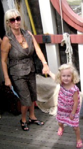 Girl in pink dress adventureous