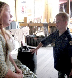 A cub scout commiserating with the governor's daughter