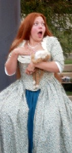 Blue Jess holding Lob to her bosom