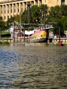 The Santa Maria as seen from the water