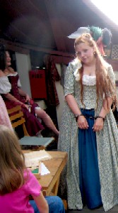 Blue Jess as the governor's daughter