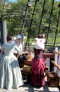 Girls on the quarterdeck