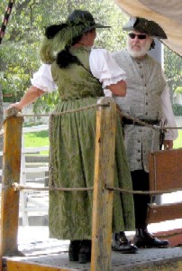Paula and George on the gangplank