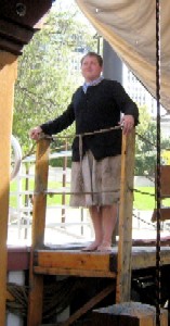 Thomas on the gangplank