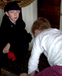 Zach and Kelban looking down hatch 2