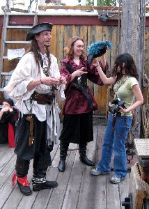 The count and Rosabella working with the photographer