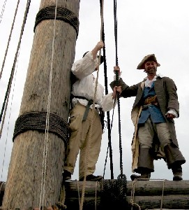 George and Chris on the spar