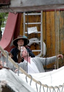 Silas looking up stunned at the Crow's Nest