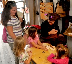 Eileen playing games with the kids