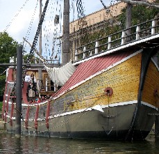 Pirates approaching the Santa Maria