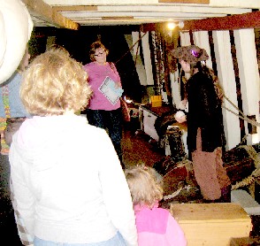 Eileen explaining the steerage