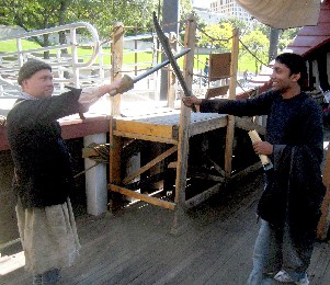 Mark Gist with spyglass