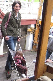 Woman with a stroller