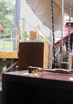 A view from the medicine chest handle