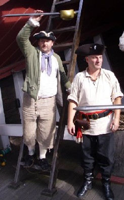 Michael and Bryan with swords