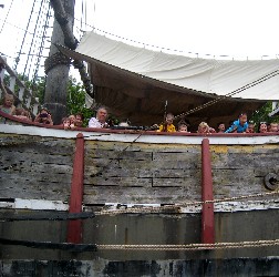 The crowd watches up approach