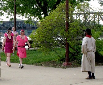 Corey and the People in Pink Dresses